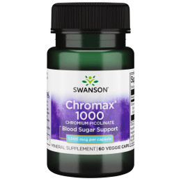 Микроэлемент Swanson Weight-Control Formulas Chromax (Chromium Picolinate) 1000 mcg 60 Veg Caps Swanson