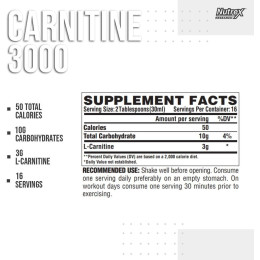 Карнитин Nutrex Liquid Carnitine 3000 473 ml (Cherry Lime) Nutrex