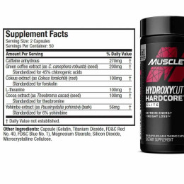 Жироспалювач MuscleTech Hydroxycut Hardcore Elite 100 caps Muscletech