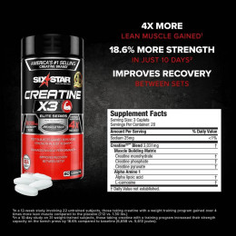 Мультикреатиновий комплекс Six Star Creatine X3 60 Caplets Six Star