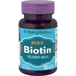 Біотин Piping Rock Max Biotin 10,000 mcg 90 Fast Dissolve Tablets Piping Rock