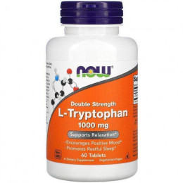 L-триптофан NOW L-Tryptophan 1000 mg 60 tabs