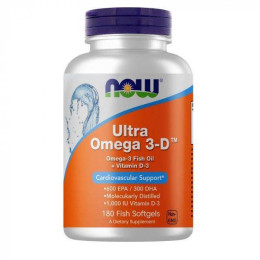 Концентрированная омега 3 Ultra Omega 3-D 180 soft GMP