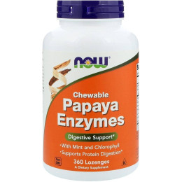 Пищеварительные ферменты папайи Now Papaya Enzymes 360 lozenges Now Foods