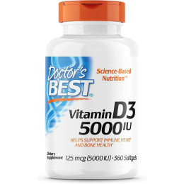 Вітамін Vitamin D3 (5000 IU) 360 Softgels Doctor's s Best