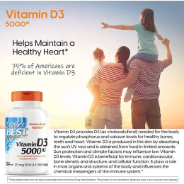 Витамины Vitamin D3 (5000 IU) 360 Softgels Doctor's Best