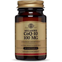 Коэнзим Q10 Мегасорб Solgar Megasorb CoQ-10, 100 mg, 30 Softgels Solgar