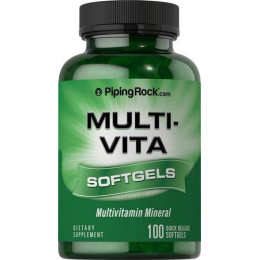 Multi-Vita (Multivitamin Mineral), 100 Quick Release Softgels Piping Rock