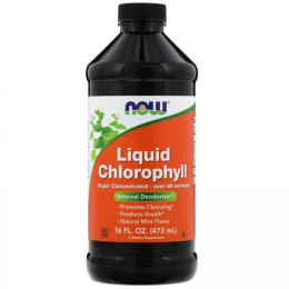 Хлорофіл Now Liquid Chlorophyll + Mint 473 ml