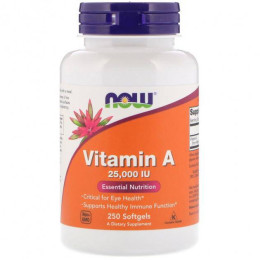 Вітамін А Now Vitamin A 25000IU 250 softgels