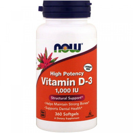 Витамин D-3 Now Vitamin D-3 1000 IU 360 soft