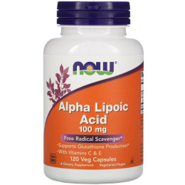 Альфа-ліпоєва кислота NOW Alpha Lipoic Acid 100 mg 120 caps