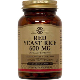 Червоний дріжджовий рис Solgar Red Yeast Rice Vegetable Capsules, 60 Capsules Solgar