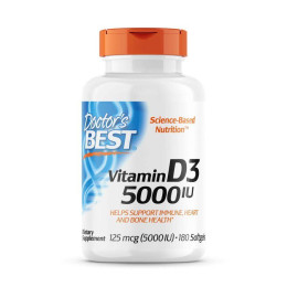 Вітамін D3 Doctor's Best Vitamin D3 5000 IU 180 Softgels Doctor's s Best