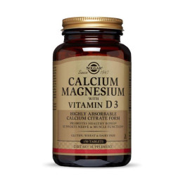 Кальций и магний с витамином D3 Solgar Calcium Magnesium with vit D3 150tabl Solgar