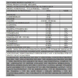 Гейнер Megabol Gainer 737 (30% protein ) 500g (Raspberry) Megabol