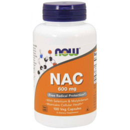 N-Ацетилцистеин Now NAC 600 mg 100 vcaps Now Foods