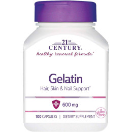 Гидролизат желатина 21st Century Gelatin 600 mg 100 Capsules 21st Century