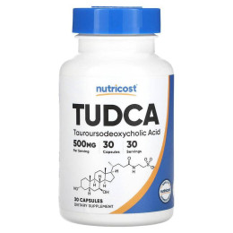 Тауроурсодезоксихолева кислота Nutricost Tudca 500 mg 30 Capsules Nutricost