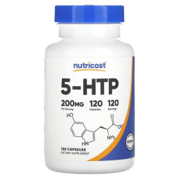 5-гидрокситриптофан Nutricost 5-HTP 200 mg 120 Capsules Nutricost