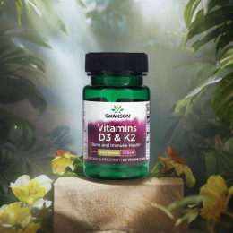 Вітамін D3 & K2 Swanson Vitamins D3 & K2, 60 Veggie Caps Swanson