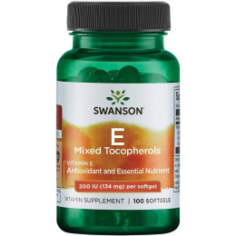 Витамин Е Swanson Vitamin E Mixed Tocopherols 200 IU 100 Sgels Swanson