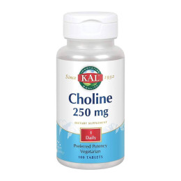 Холин KAL Choline, 125 mg, 100 Tablets KAL