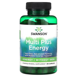 Мультивитамины без железа Swanson Multi without Iron+Energy, 90 Capsules Swanson