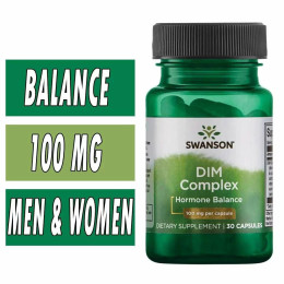 DIM комплекс Swanson DIM Complex, 100 mg, 30 Capsules Swanson