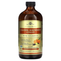 Calcium Magnesium Citrate with vit D3 473 ml (Orange Vanilla) Solgar