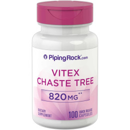 Vitex (Chasteberry Fruit), 820 mg, 100 Quick Release Capsules Piping Rock