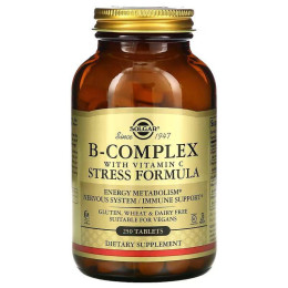 B-Complex with Vitamin C Stress Formula, 250 Tablets Solgar