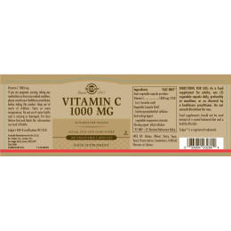 Вітамін С Solgar Vitamin C 1000 mg 100 caps Solgar