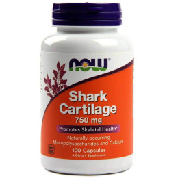 Акулячий хрящ NOW Shark Cartilage 750 mg 100 caps