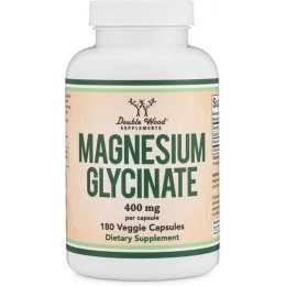 Магний Double Wood Magnesium Glycinate 400 mg, 180 capsules