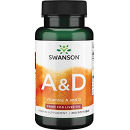 Вітаміни A і D Swanson Vitamins A & D 250 Sgels Swanson