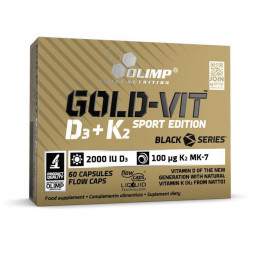 Вітаміни D3+K2 Olimp Gold-Vit D3 + K2 Sport Edition 2000 IU 60 caps Olimp