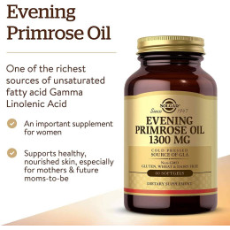 Evening Primrose Oil, 1300 mg, 60 Softgels Solgar