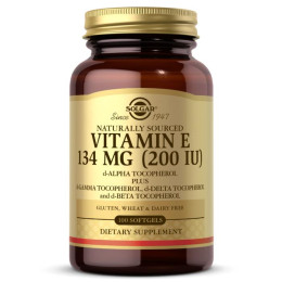 Вітамін Е змішані токофероли Solgar (Vitamin E Mixed Tocopherols) 200 МО 100 капсул