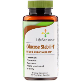 Glucose Stabili-T, контроль рівня цукру в крові, LifeSeasons, 90 вегетаріанських капсул