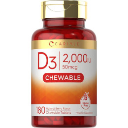 Витамин D3 Carlyle Nutritionals Vitamin D3 2000 IU 180 Chewable Tablets (Natural Berry)