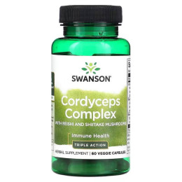 Комплекс кордицепса с грибами рейши и шиитаке Swanson Cordyceps Complex with Reishi and Shiitake Mushrooms 60 Swanson