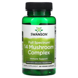 Full Spectrum 14 Mushroom Complex, 60 Veggie Capsules Swanson