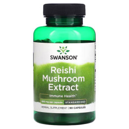 Экстракт гриба рейши Swanson Reishi Mushroom Extract Standardized 500 mg 90 Capsules Swanson