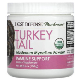 Траметес різнокольоровий Fungi Perfecti Host Defense Turkey Tail, Mushroom Mycelium Powder 100 g