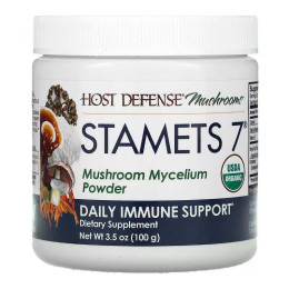 Поддержка иммунитета Fungi Perfecti Host Defense Mushrooms, Stamets 7 Mushroom Mycelium Powder 100 g