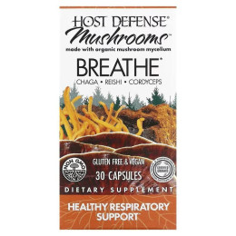 Поддержка дыхательной системы Fungi Perfecti Host Defense Mushrooms Breath 30 Capsules