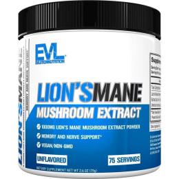 Lion's Mane Mushroom Extract, Unflavored, 75 g Evlution Nutrition