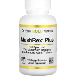 MushRex Plus, Full-Spectrum Mushroom Complex, Immune Assist Micron, 120VegCaps California Gold Nutrition