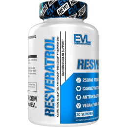 Resveratrol, 250 mg, 60 Veggie Capsules Evlution Nutrition